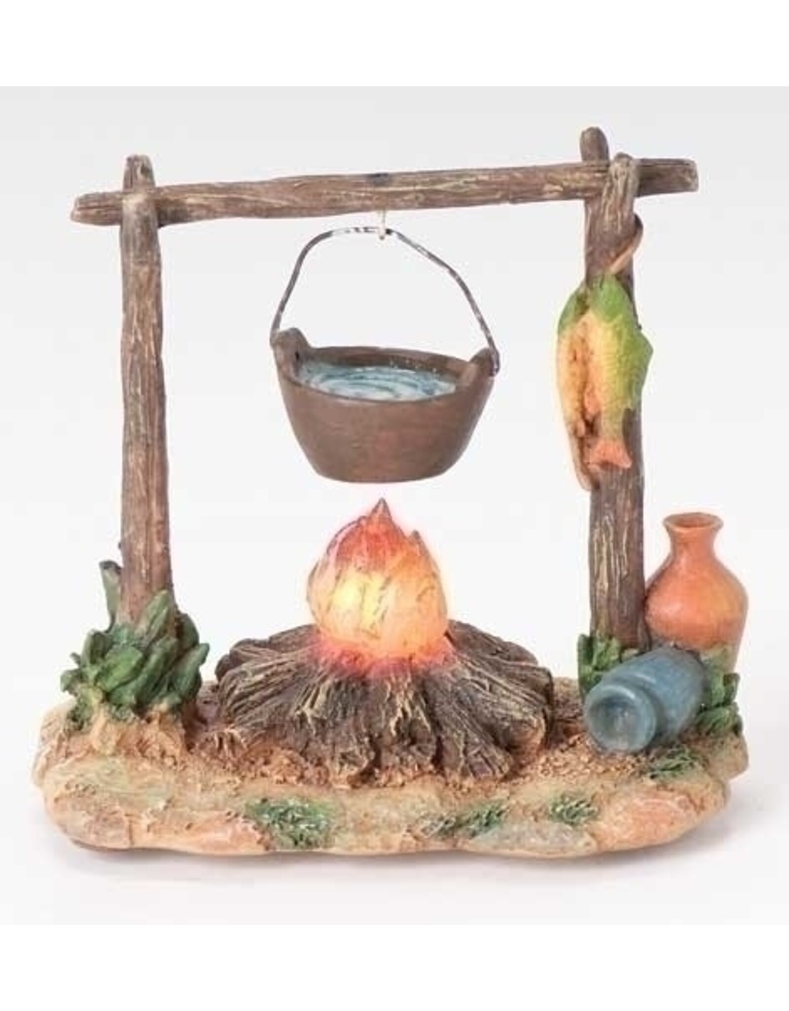 Fontanini Fontanini - Campfire with Pot, LED (5" Scale)