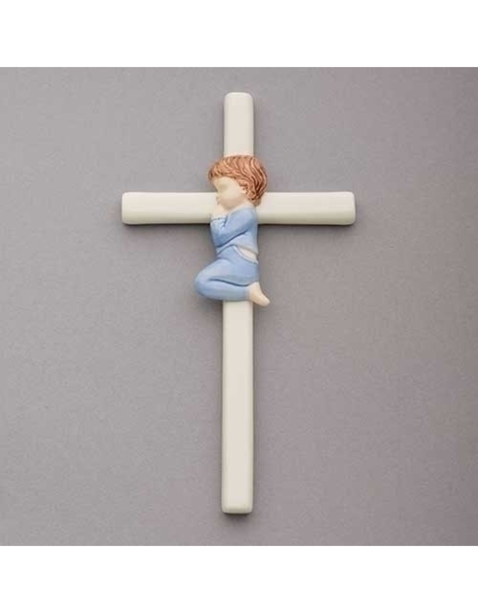 Roman Praying Boy Cross, 7.5"
