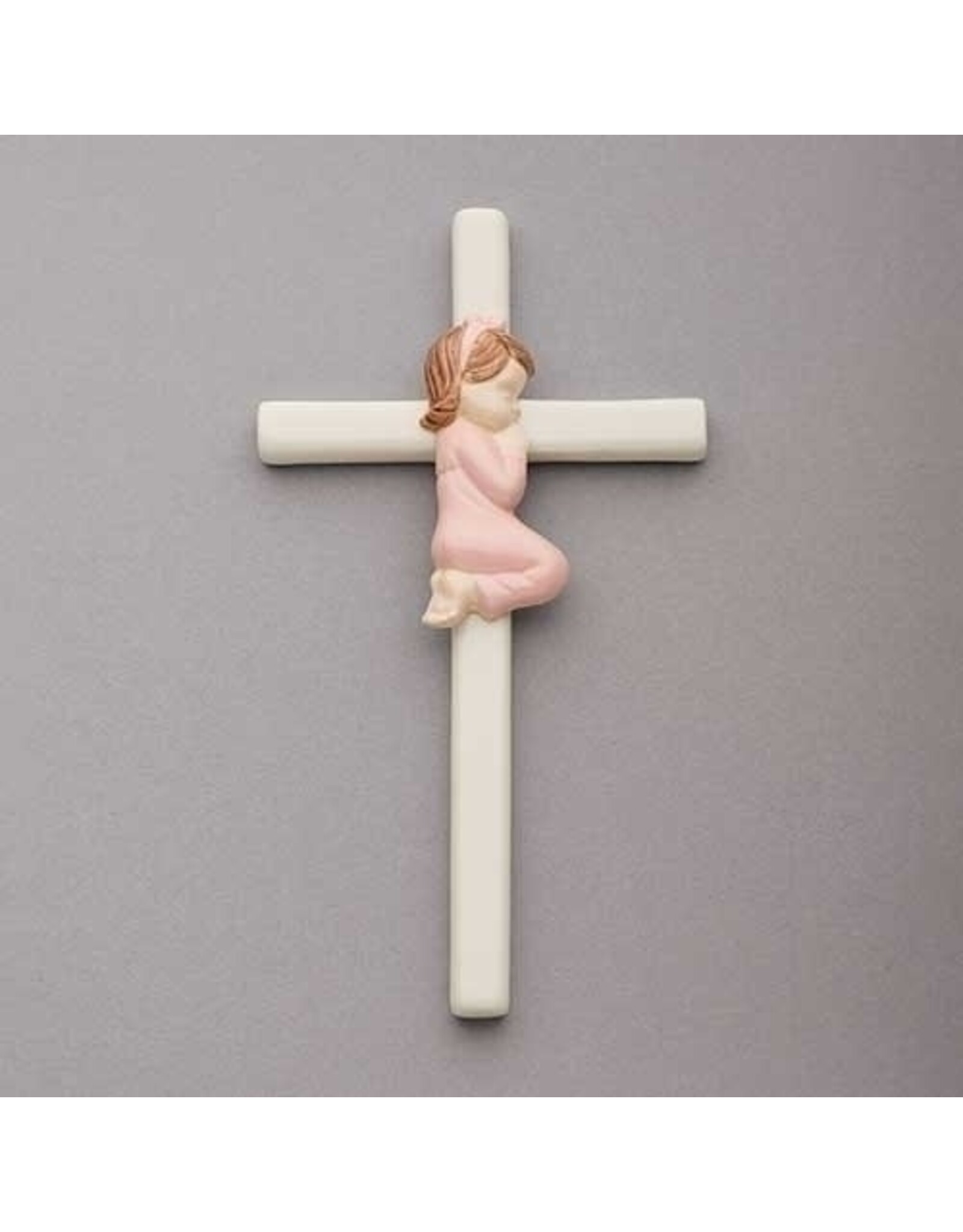 Roman Praying Girl Cross, 7.5"