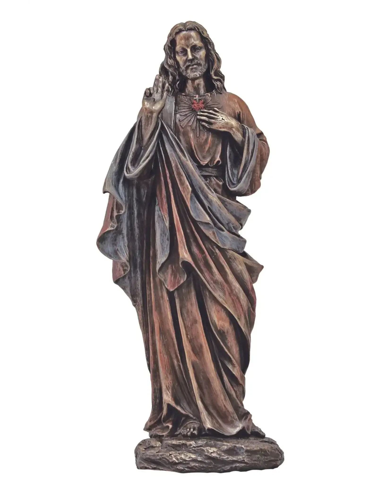 Goldscheider Sacred Heart of Jesus Statue - Bronze (10")