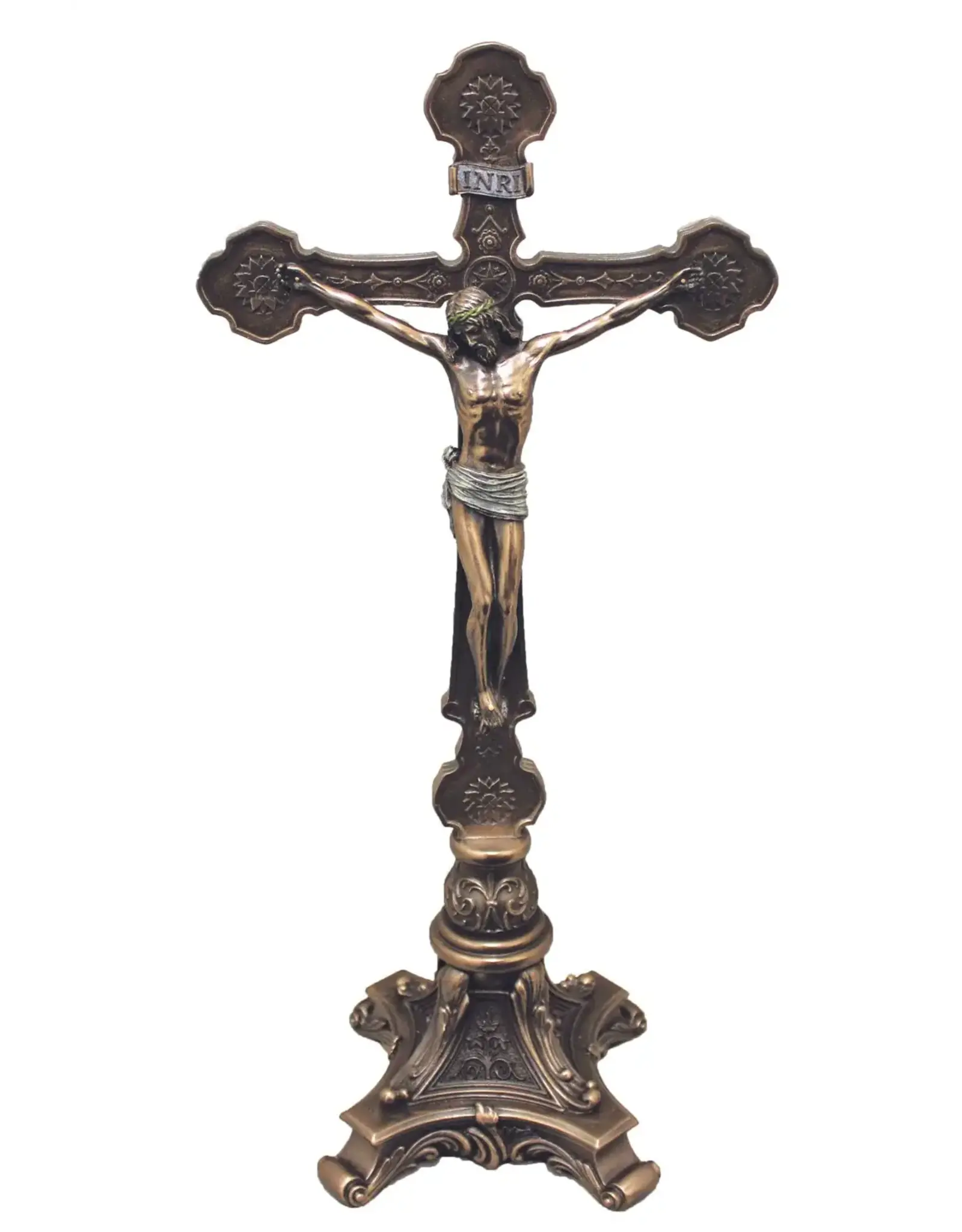 Goldscheider Standing Crucifix - Bronze (13")