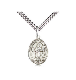 Bliss St. Isidore the Farmer Medal - 20" Chain, Sterling Silver