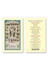 Hirten Holy Card, Laminated - Mysteries of the Rosary