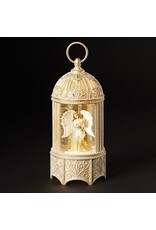 Roman LED Swirl Birdcage with Angel