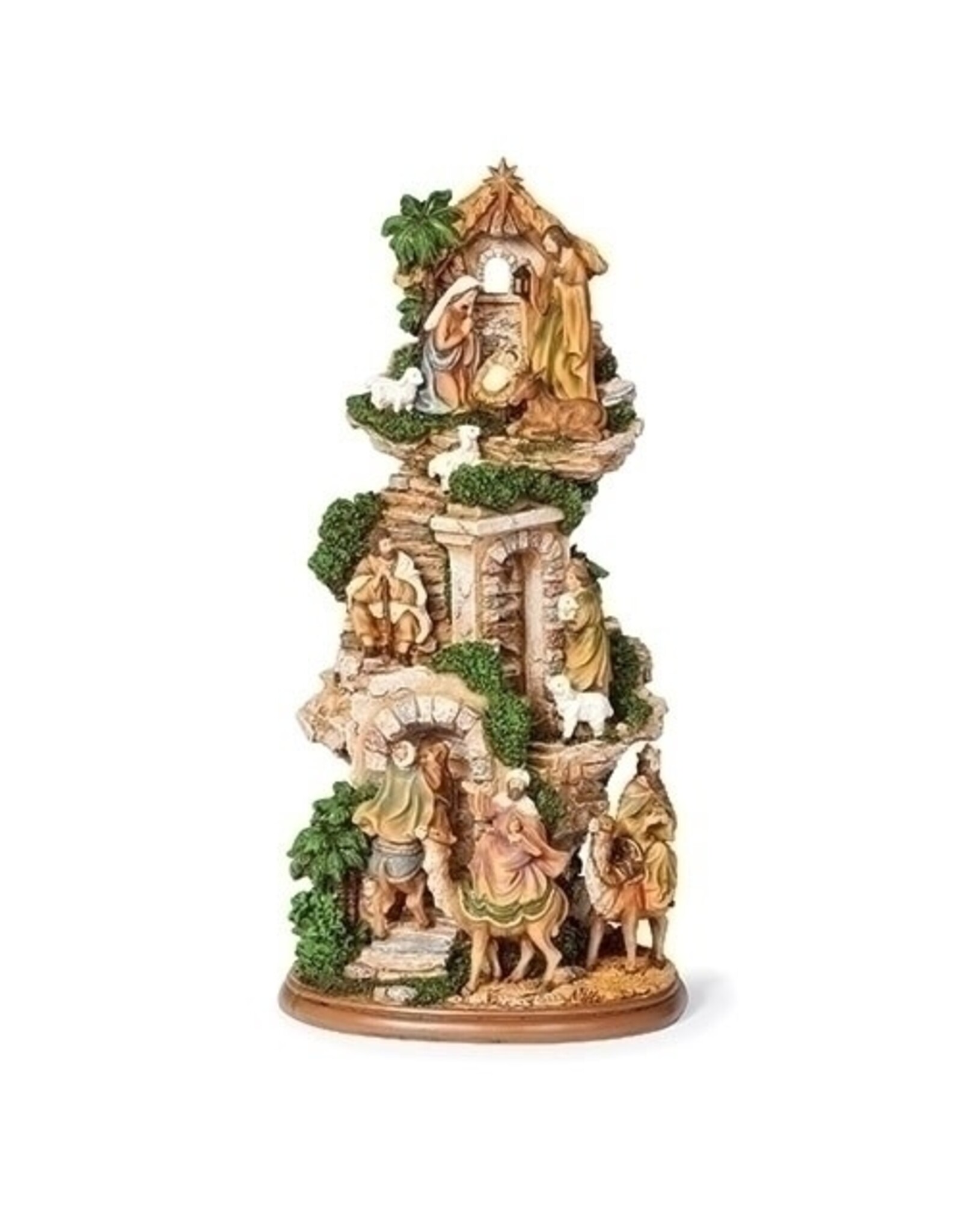 Roman Stable with Stairs Nativity Scene