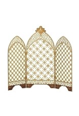 Roman Triptych Backdrop for Nativity, Gold Metal