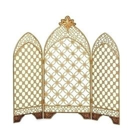 Roman Triptych Backdrop for Nativity, Gold Metal