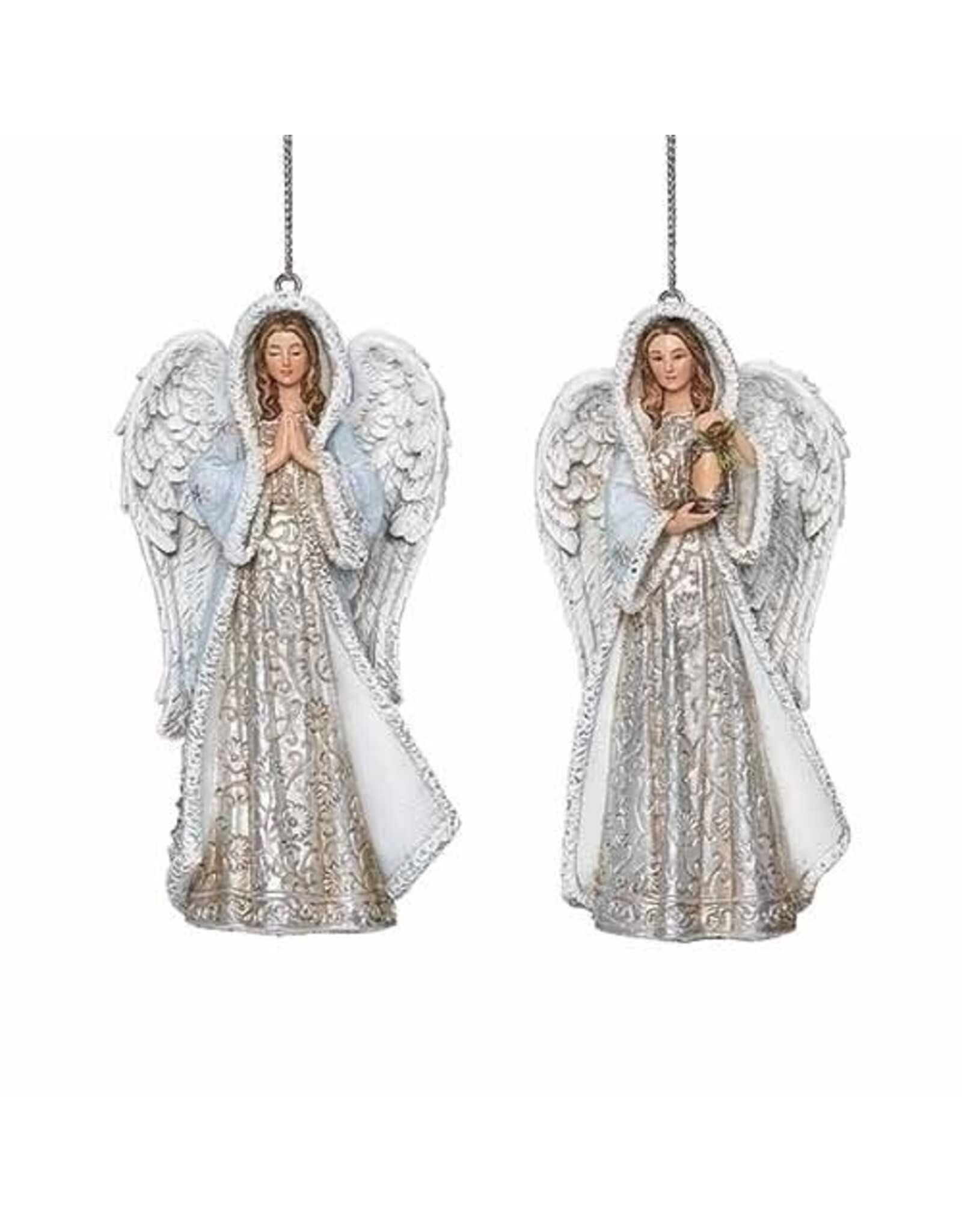 Roman Ornament - Angel, Blue & Silver Accents