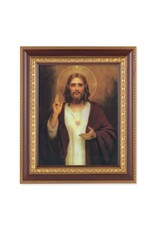 Hirten Picture - Sacred Heart of Jesus, Chambers - Cherry & Gold Frame, 8x10 Print