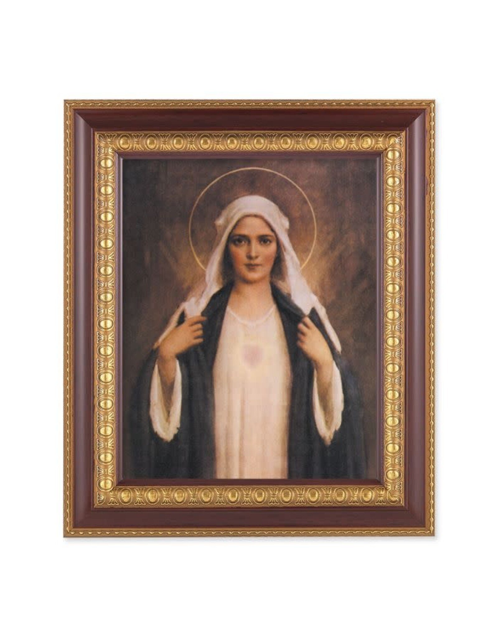 Hirten Picture - Immaculate Heart of Mary by Chambers, Cherry & Gold Framed (8x10"  Print)