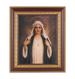Hirten Picture - Immaculate Heart of Mary by Chambers, Cherry & Gold Framed (8x10"  Print)