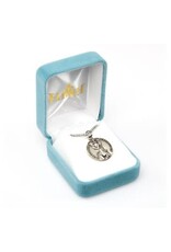 HMH St. Christopher Medal -  Round, Sterling Silver, 20" Chain