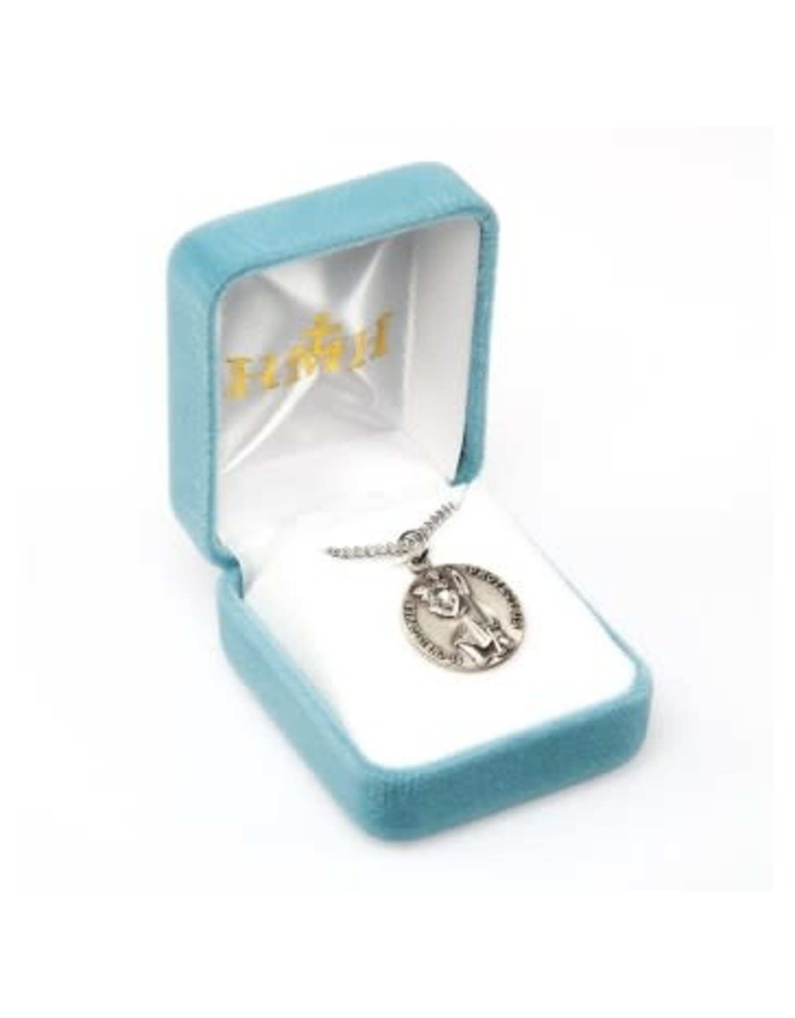 HMH St. Christopher Medal -  Round, Sterling Silver, 20" Chain