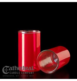 Cathedral Candle 3-Day Glass Globes - Ruby (12)