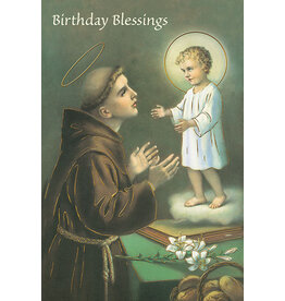 Greetings of Faith Card - Birthday, St. Anthony