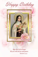 Greetings of Faith Card - Birthday, St. Therese