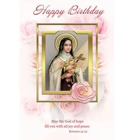 Greetings of Faith Card - Birthday, St. Therese