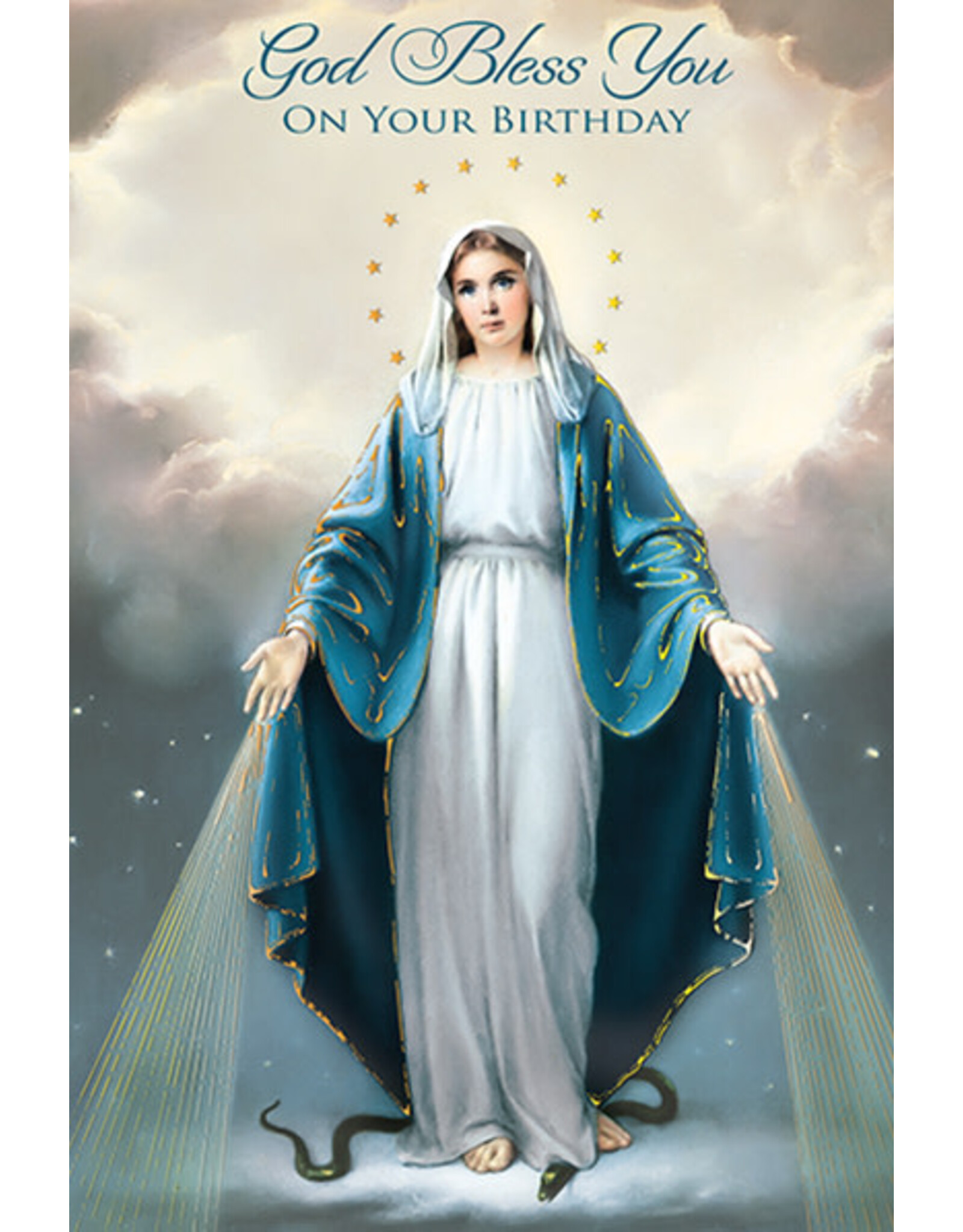Greetings of Faith Card - Birthday, Miraculous Mary