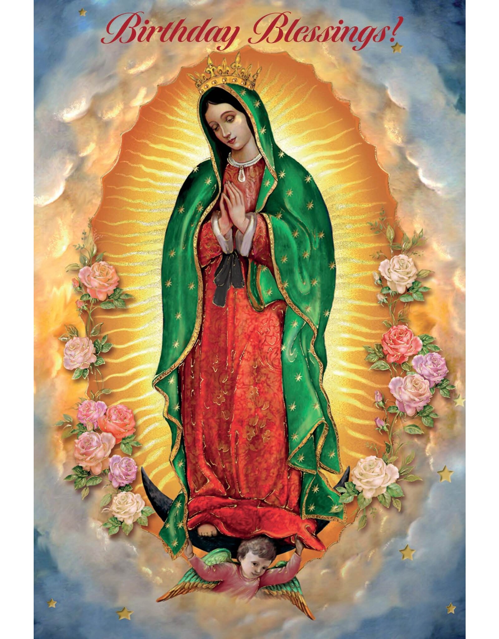 Greetings of Faith Card - Birthday, Our Lady of Guadalupe
