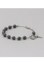 Malhame Regina Rosary Bracelet- 6mm Round Gemstone,