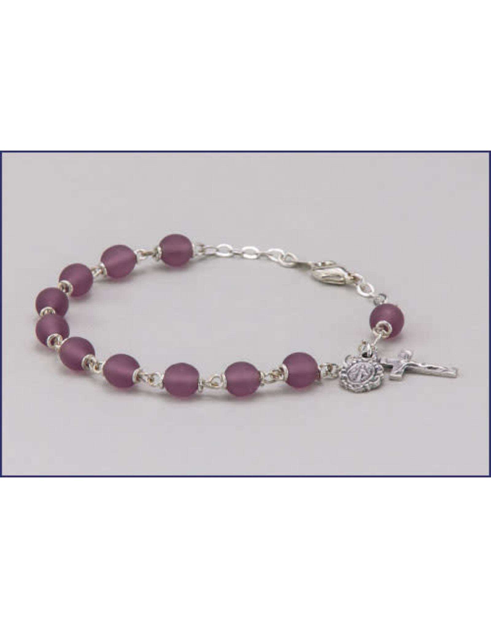 Malhame Regina Rosary Bracelet- 6mm Round Gemstone,