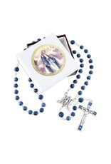 Hirten Rosary - Blue Epoxied Miraculous Medal Center