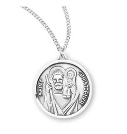 HMH St. Christopher Medal - Sterling Silver on 18" Chain