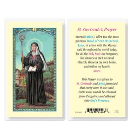 Hirten Holy Card, Laminated - St. Gertrude