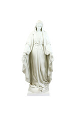 Orlandi Our Lady of Grace Outdoor Statue - Fiberglass, Antique Stone Finish (60")