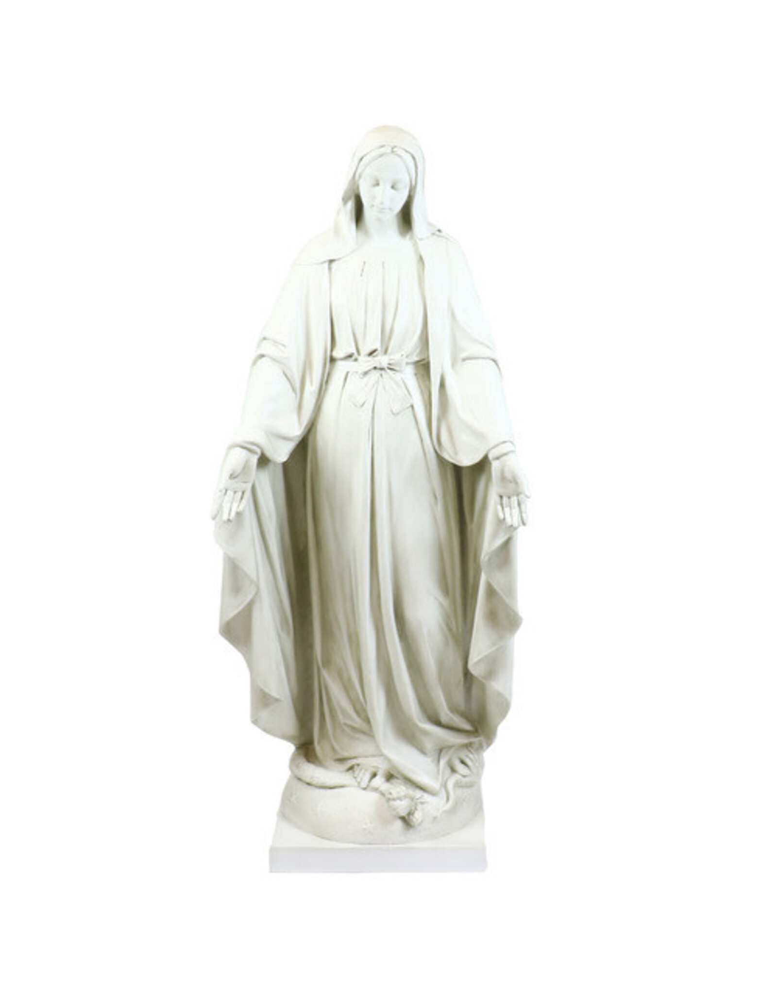 Orlandi Our Lady of Grace Outdoor Statue - Fiberglass, Antique Stone Finish (60")