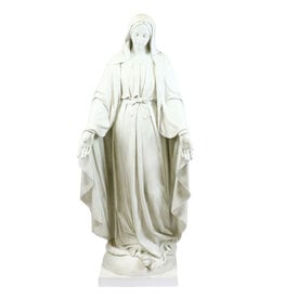 Orlandi Our Lady of Grace Outdoor Statue - Fiberglass, Antique Stone Finish (60")