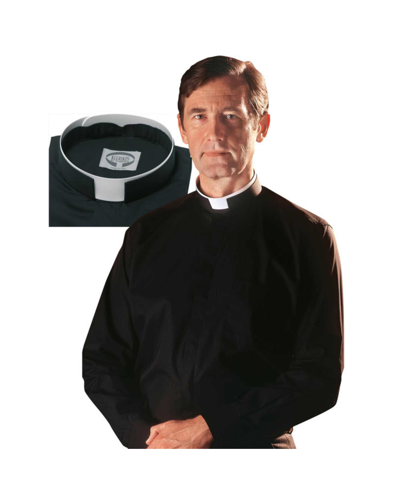 Slabbinck Clergy Shirt #55 - Roman Collar - Long Sleeve - Size