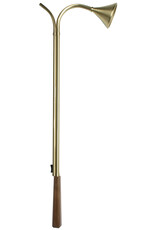 Koleys Candle Lighter - Solid Brass with Walnut Handle - 24" Length