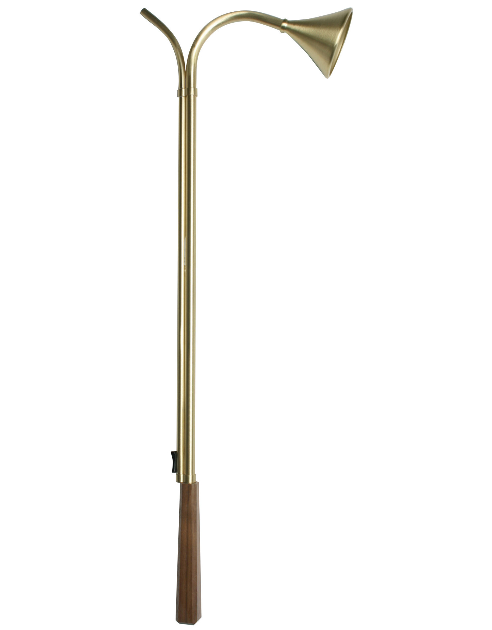 Koleys Candle Lighter - Solid Brass with Walnut Handle - 24" Length