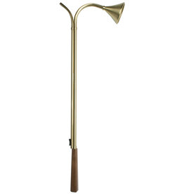 Koleys Candle Lighter - Solid Brass with Walnut Handle - 24" Length