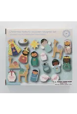 Shining Light Nativity Wooden Magnet Set