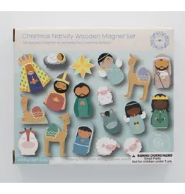Shining Light Nativity Wooden Magnet Set