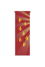 Slabbinck Banner - Red with Holy Spirit Flames