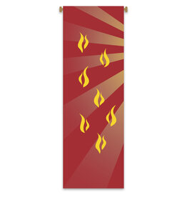 Slabbinck Banner - Red with Holy Spirit Flames