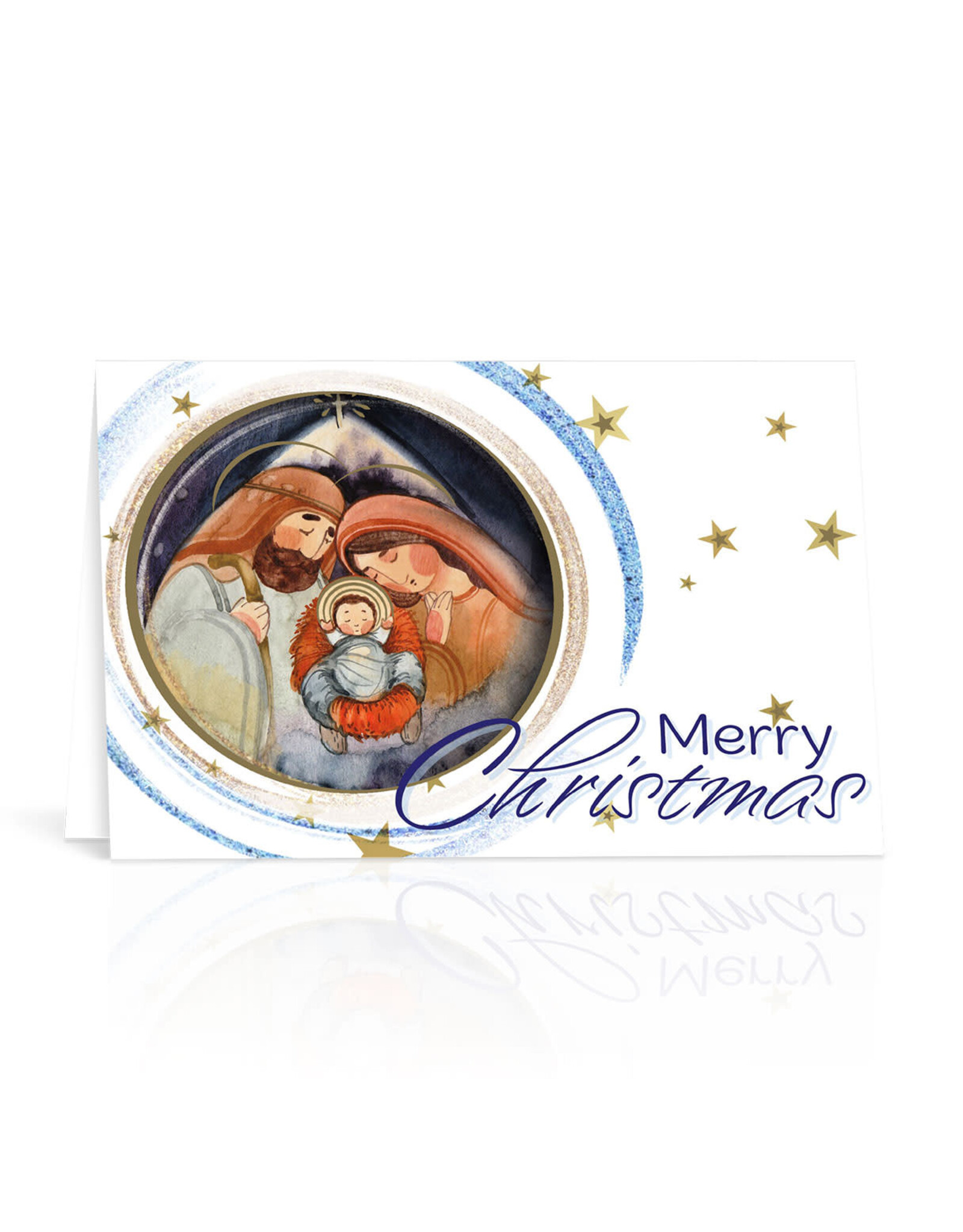 Bonella Christmas Card - Holy Family Circular Art