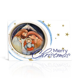 Bonella Christmas Card - Holy Family Circular Art