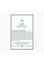 My Saint My Hero Bracelet - Love Lights the Way - St. Amos Crystal Pearl