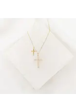My Saint My Hero Necklace - Cross, Walk by Faith