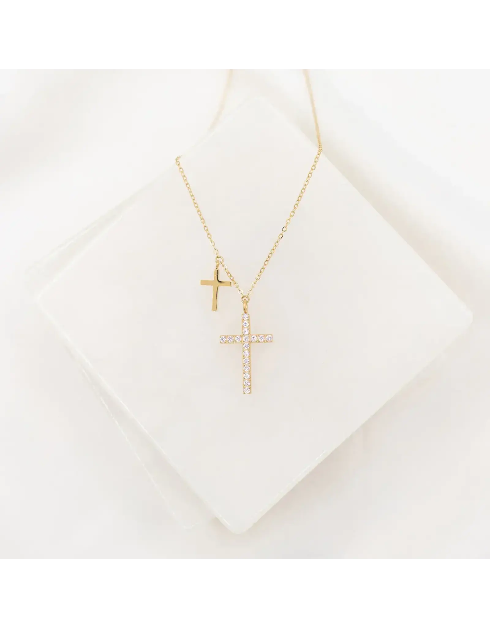 My Saint My Hero Necklace - Cross, Walk by Faith