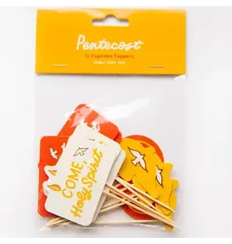 Catholic Family Crate Cupcake Toppers - Pentecost