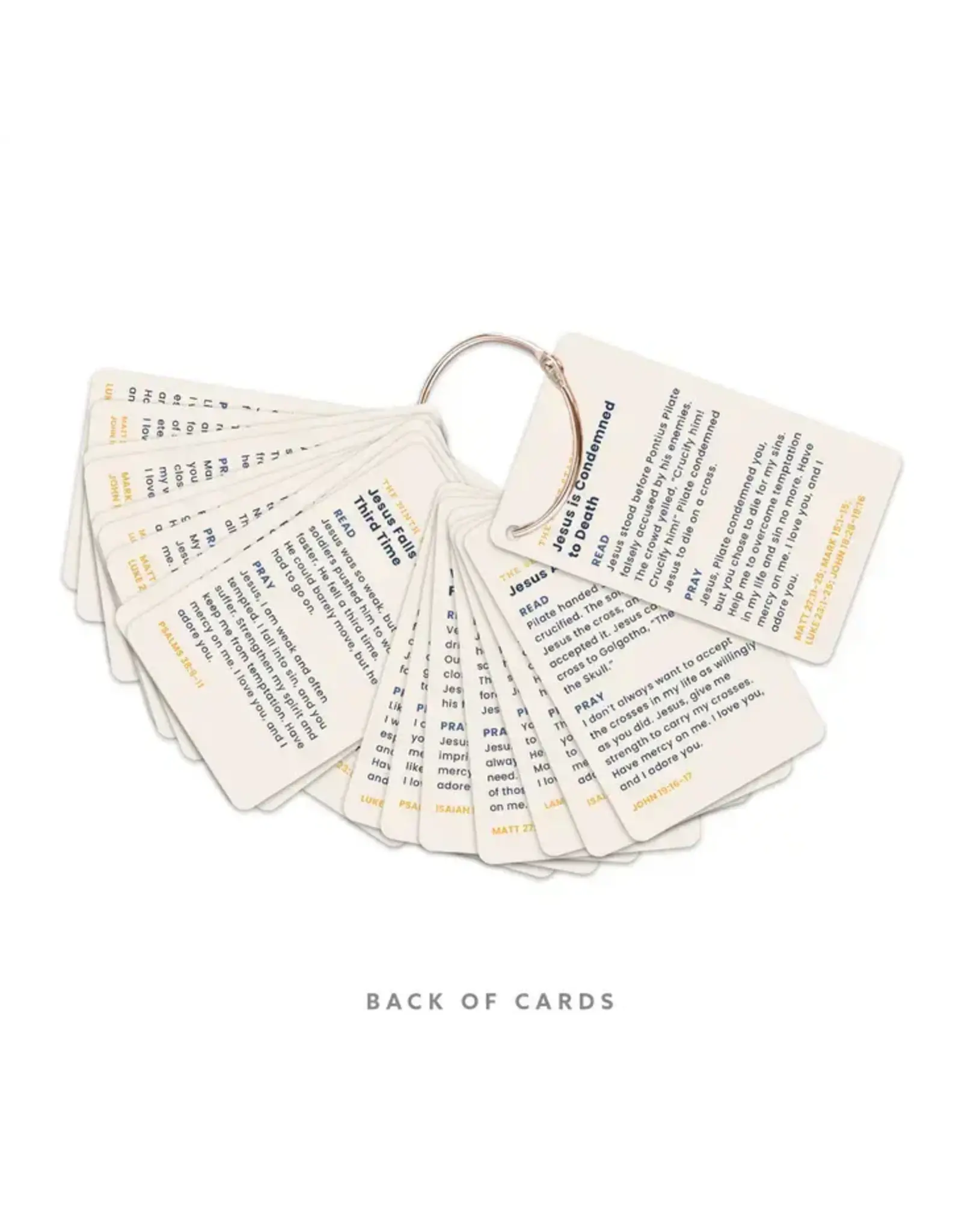 Catholic Family Crate Stations of the Cross Cards on Ring