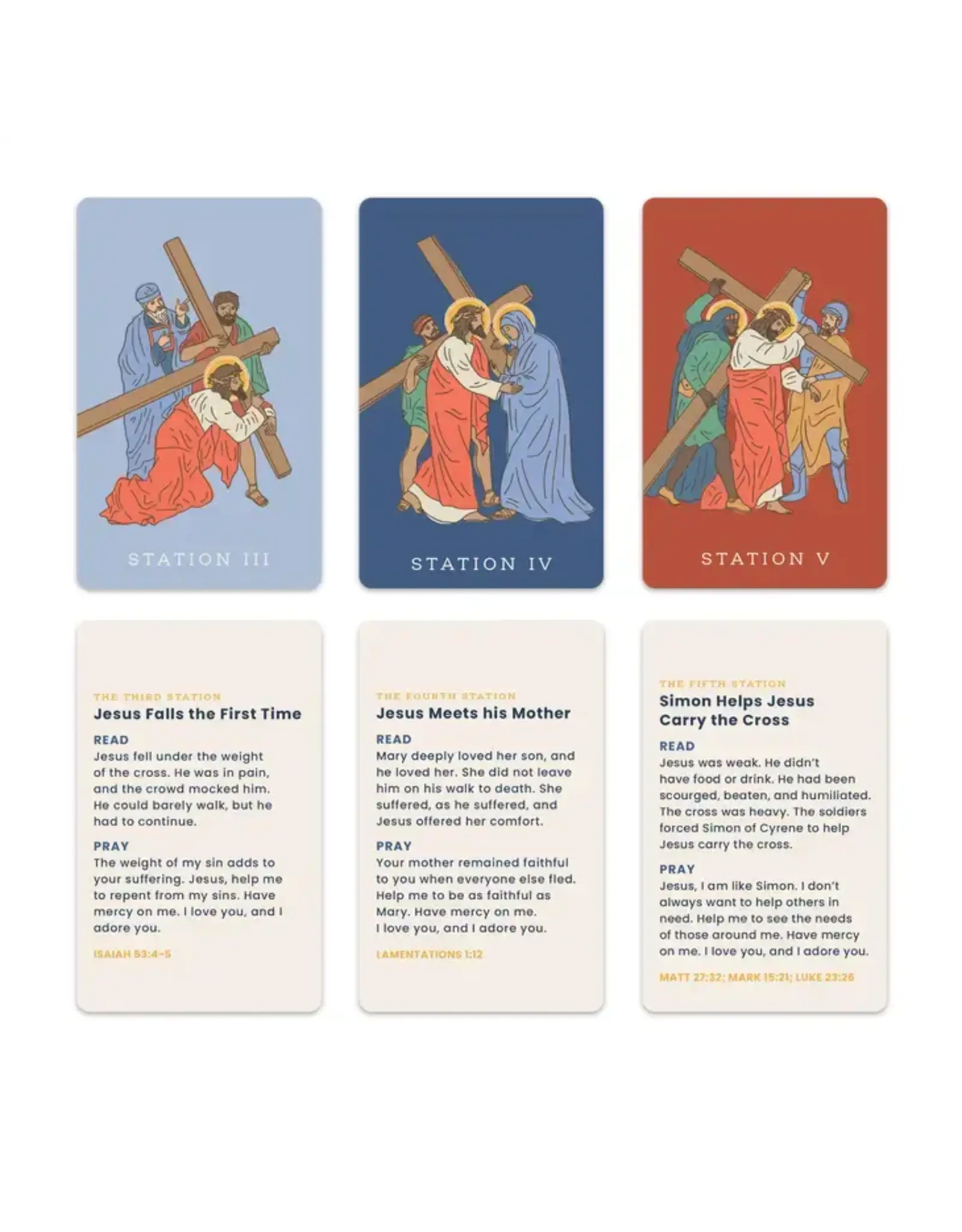 Catholic Family Crate Stations of the Cross Cards on Ring