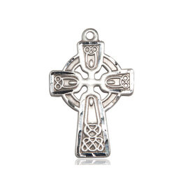 Bliss Celtic Cross Medal, Sterling Silver (1-3/8")
