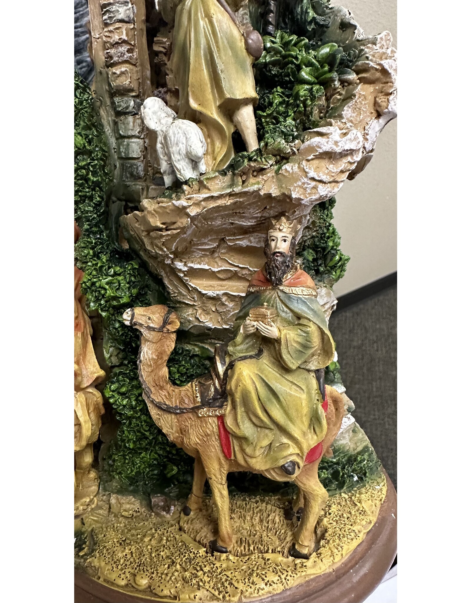 Roman Stable with Stairs Nativity Scene