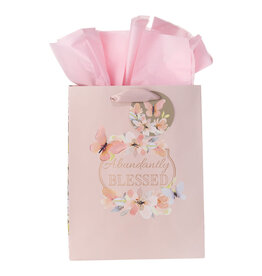 Christian Art Gifts Gift Bag - Abundantly Blessed Deuteronomy 7:13 (Medium)